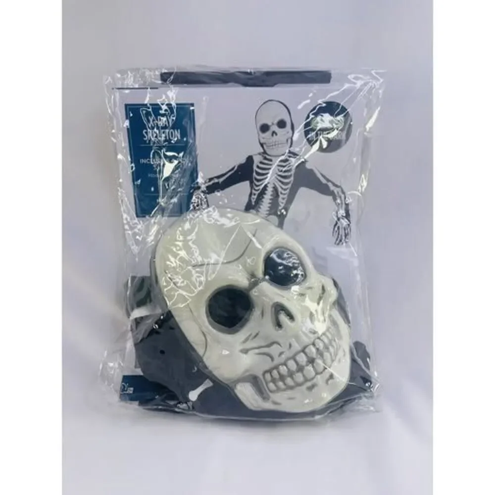 X-Ray Skeleton Costume Glow in The Dark Medium Med M 8-10 Boys Child Halloween
